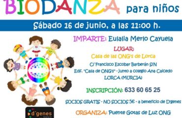 biodanza niños lorca cartel